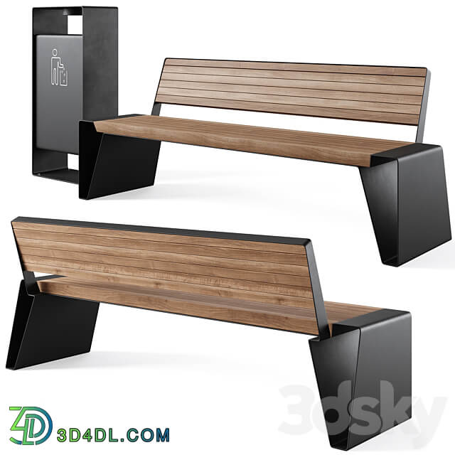 Park Benches Radium by mmcite 3D Models