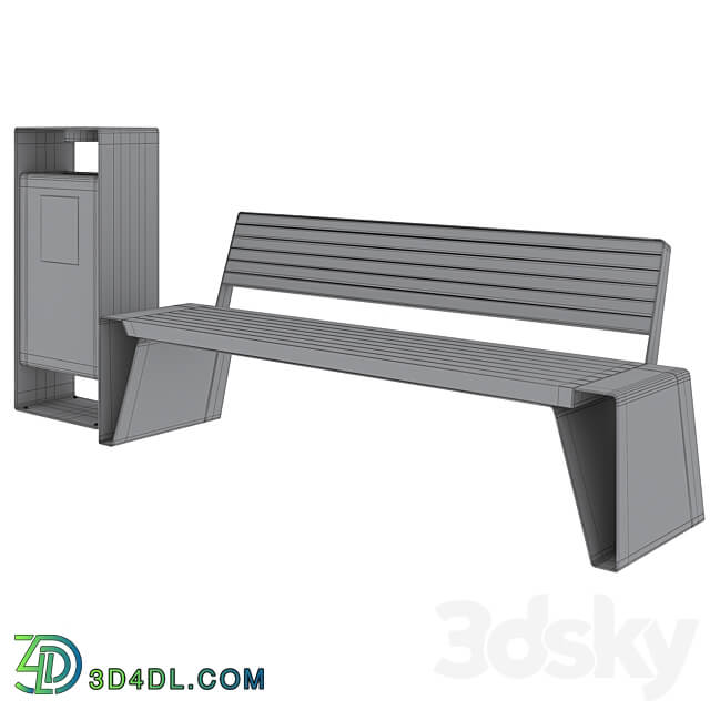 Park Benches Radium by mmcite 3D Models