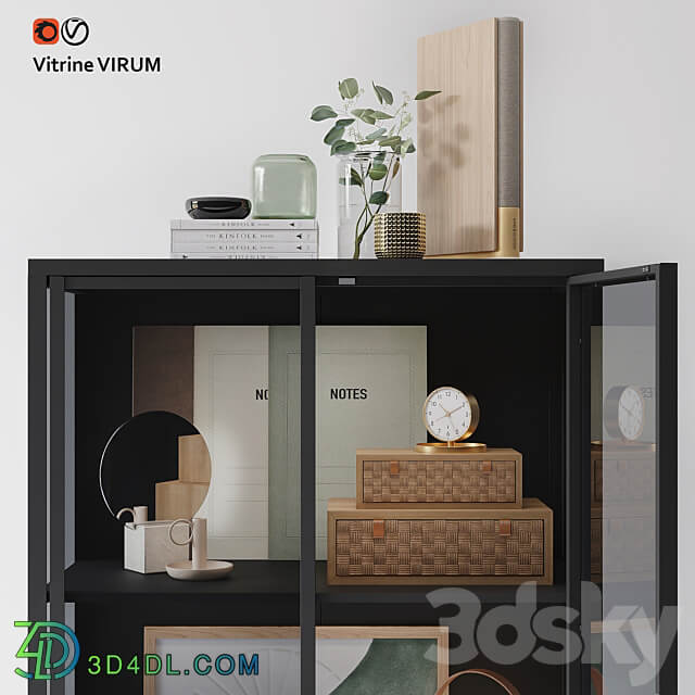 Showcase VIRUM jysk Wardrobe Display cabinets 3D Models