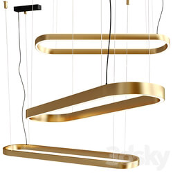 Profile Oval by Euroluce Lampadari Pendant light 3D Models 