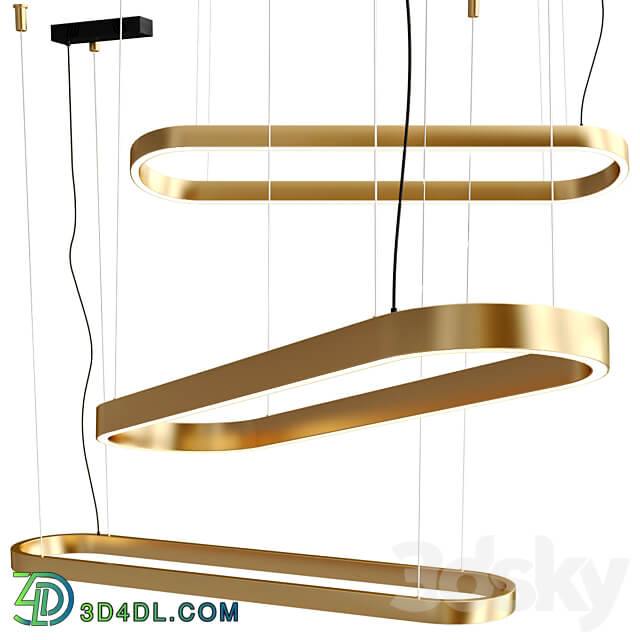 Profile Oval by Euroluce Lampadari Pendant light 3D Models