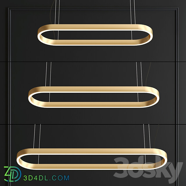 Profile Oval by Euroluce Lampadari Pendant light 3D Models