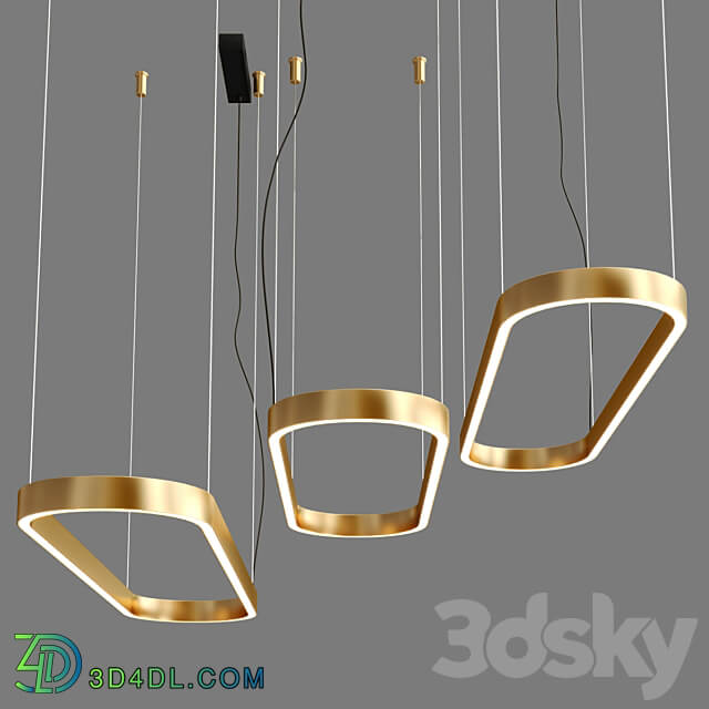 Profile Oval by Euroluce Lampadari Pendant light 3D Models