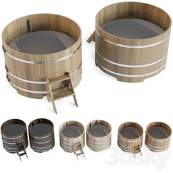 Hot tub round d1500mm from Bentwood 3D Models 