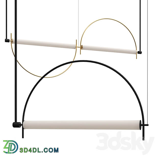 Aromas Arc Suspension Pendant light 3D Models