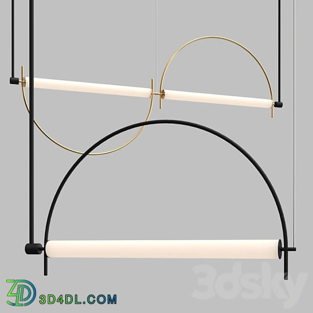 Aromas Arc Suspension Pendant light 3D Models