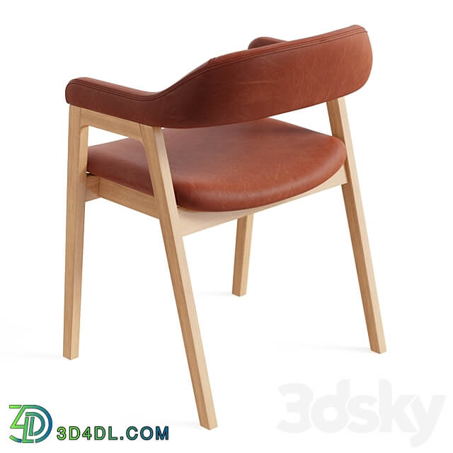 John Lewis and Partners Santino Dining Armchair TanOak 3D Models