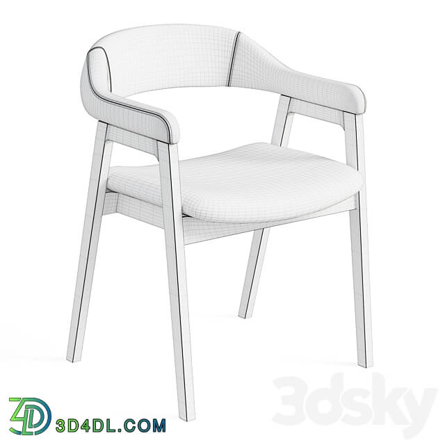 John Lewis and Partners Santino Dining Armchair TanOak 3D Models