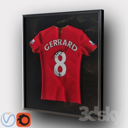 Other decorative objects Gerrard shirt in frame T Gerrard box 