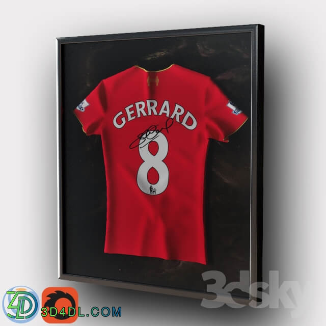 Other decorative objects Gerrard shirt in frame T Gerrard box