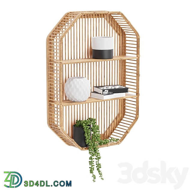 Bamboo Shelf Unit Other decorative objects 3D Models