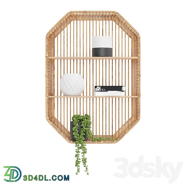 Bamboo Shelf Unit Other decorative objects 3D Models