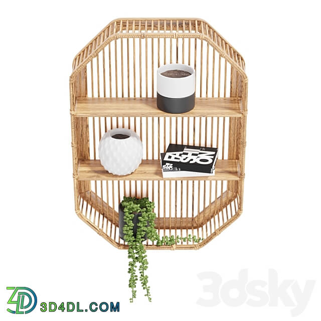 Bamboo Shelf Unit Other decorative objects 3D Models