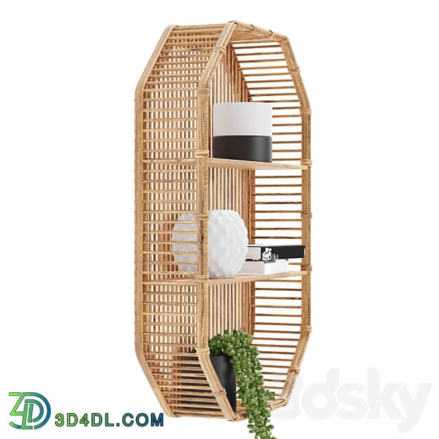 Bamboo Shelf Unit Other decorative objects 3D Models