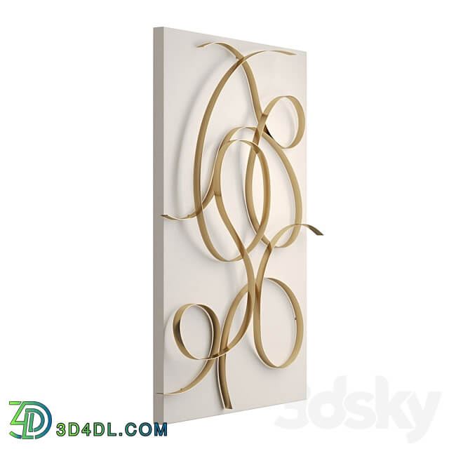 Freehand Metal Wall Panel 3D Models