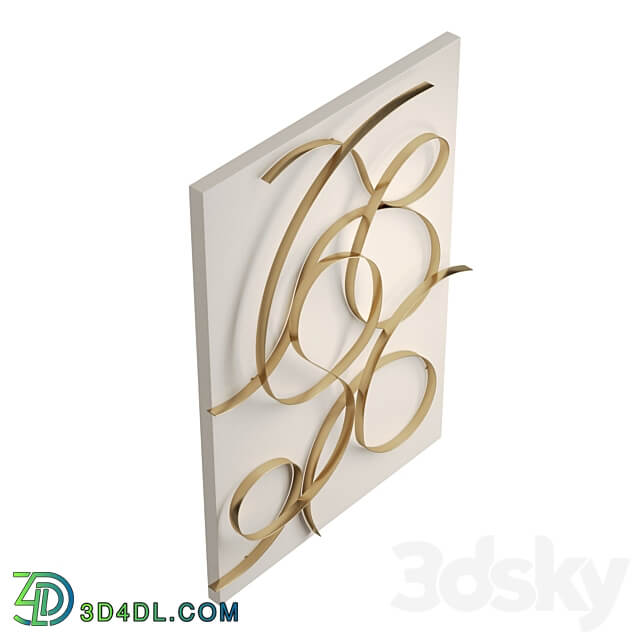 Freehand Metal Wall Panel 3D Models