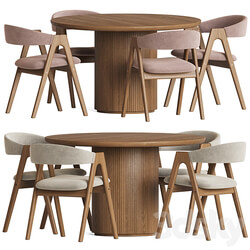 Dining Set 78 Table Chair 3D Models 