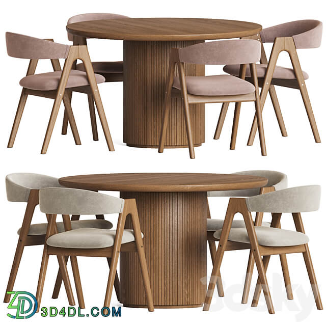 Dining Set 78 Table Chair 3D Models