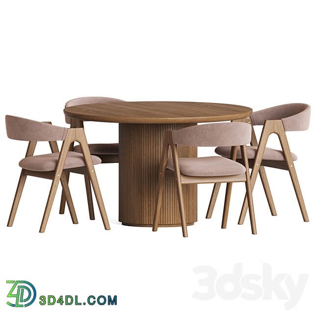 Dining Set 78 Table Chair 3D Models