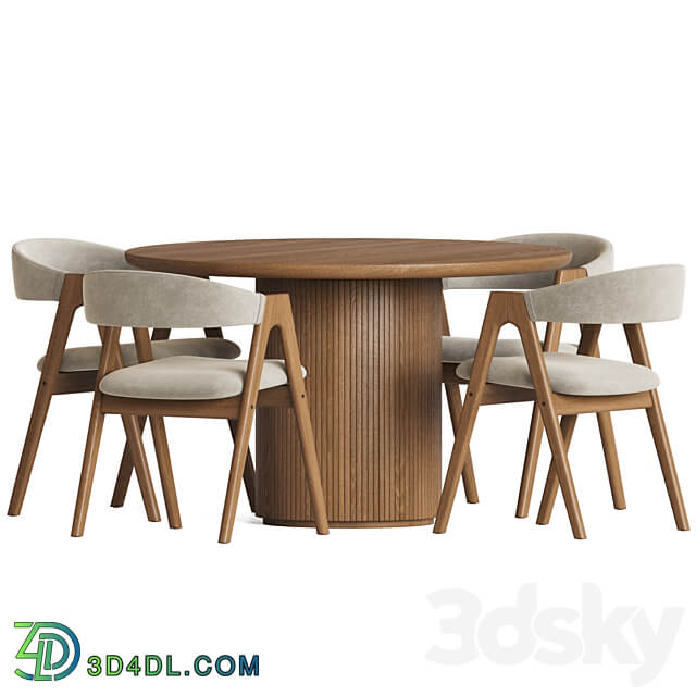 Dining Set 78 Table Chair 3D Models