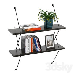 Danya White Shelving System 3D Models 