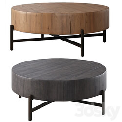 Fargo 40 Round Reclaimed Wood Coffee Table by pottery barn 3D Models 