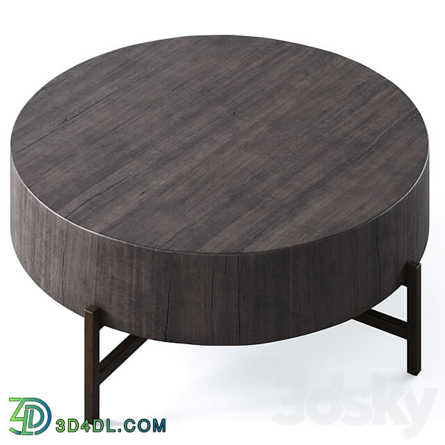 Fargo 40 Round Reclaimed Wood Coffee Table by pottery barn 3D Models