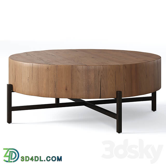 Fargo 40 Round Reclaimed Wood Coffee Table by pottery barn 3D Models