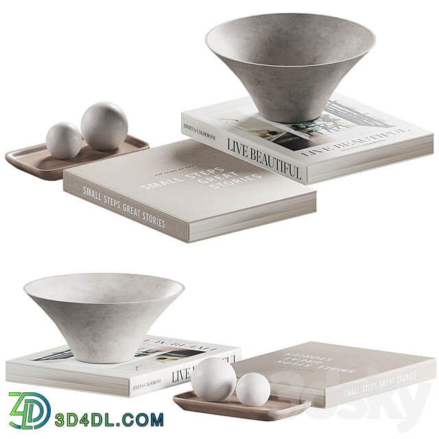 Decorative coffee table set 21 3D Models