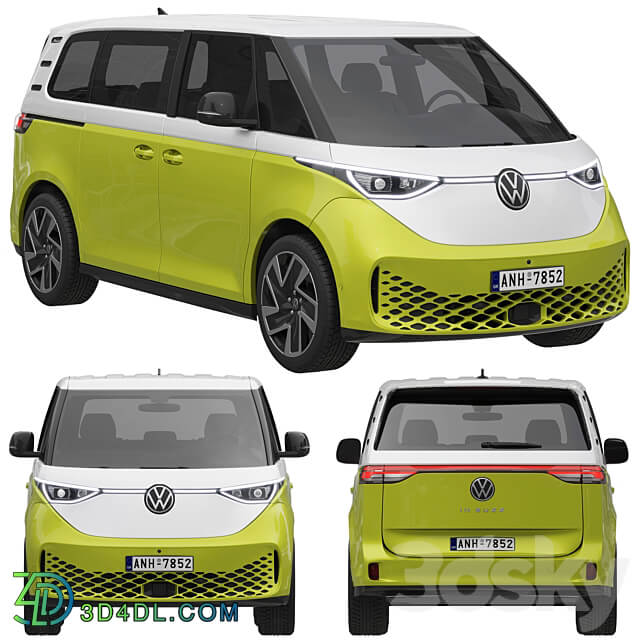 Volkswagen ID. Buzz 2023 3D Models