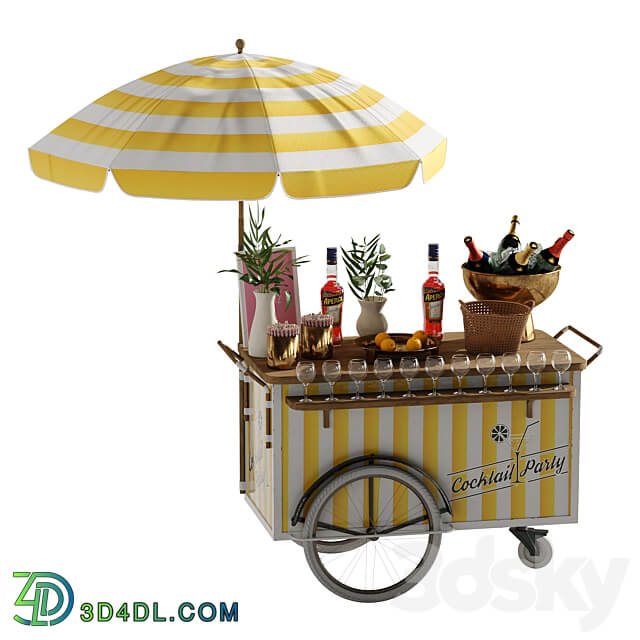 Mini yellow cart 2 Other 3D Models