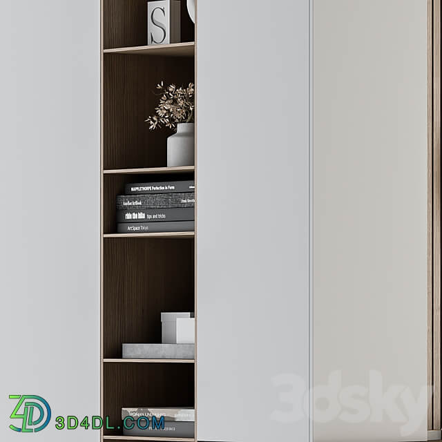 Hallway 37 L Wardrobe White and Wood Entrance 3D Models