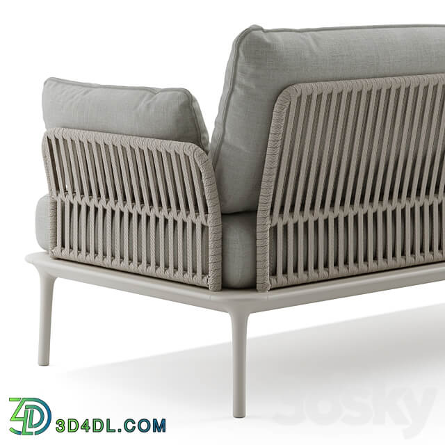 Outdoor Garden Woven Lounge Armchair Pedrali 3D Models