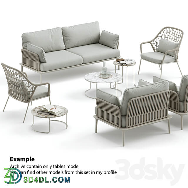 Pedrali Circuit Outdoor Coffee Tables 3D Models