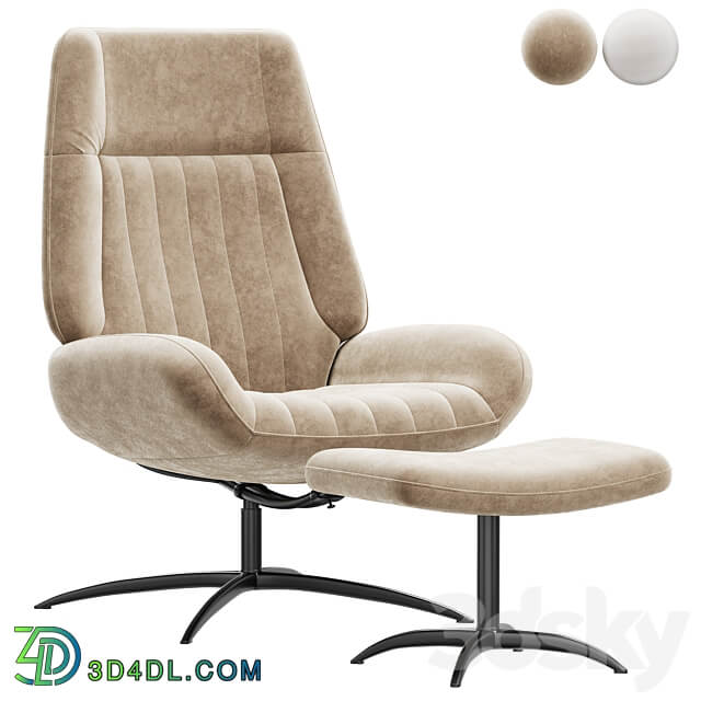 DRAAIFAUTEUIL TIRONA GEEL 3D Models