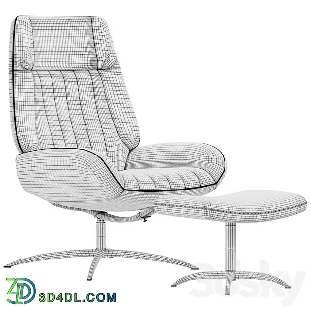 DRAAIFAUTEUIL TIRONA GEEL 3D Models