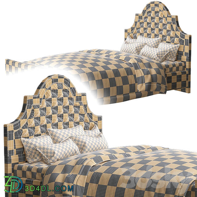 QueenFull Ojai Upholstered Headboard 3D Models