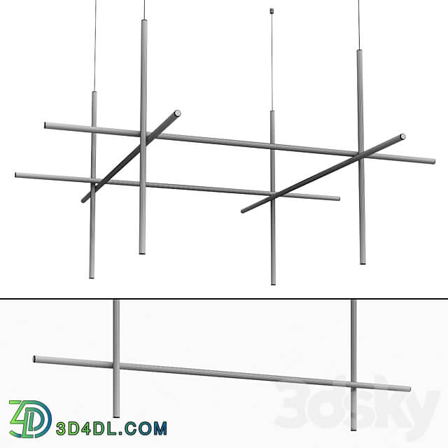 Coordinates C2 and S4 Pendant light 3D Models