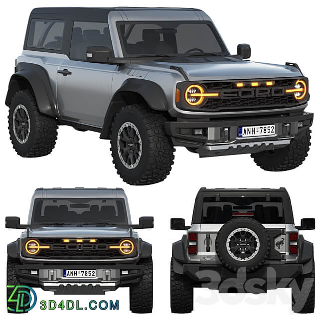 Ford Bronco Raptor 2 door 2022 3D Models