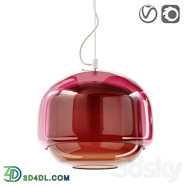 Stained glass lamp Kinoko Pendant light 3D Models