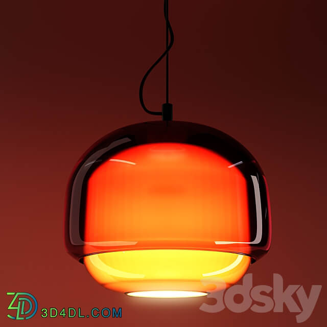 Stained glass lamp Kinoko Pendant light 3D Models