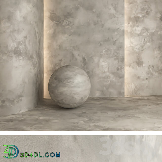 Decorative plaster v02 Stone 3D Models