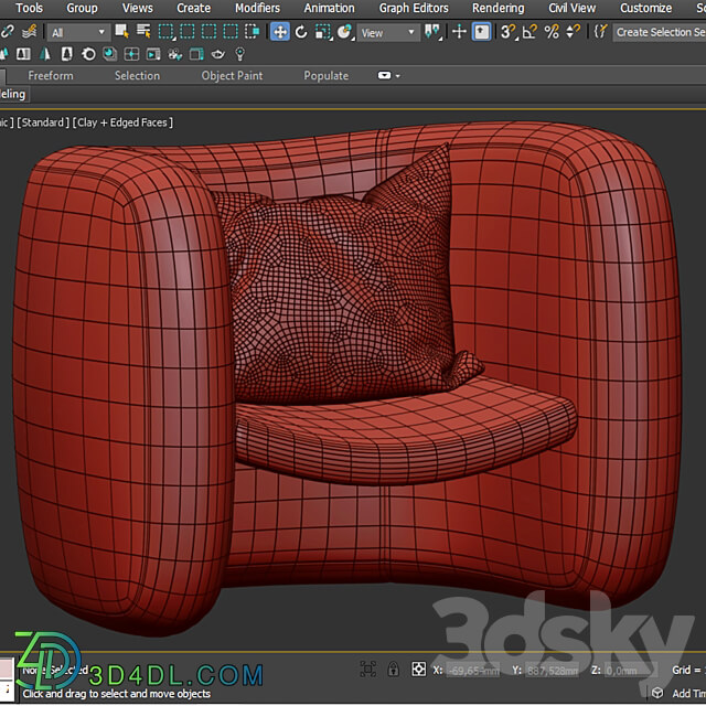 Tacchini Lagoa Armchair 3D Models