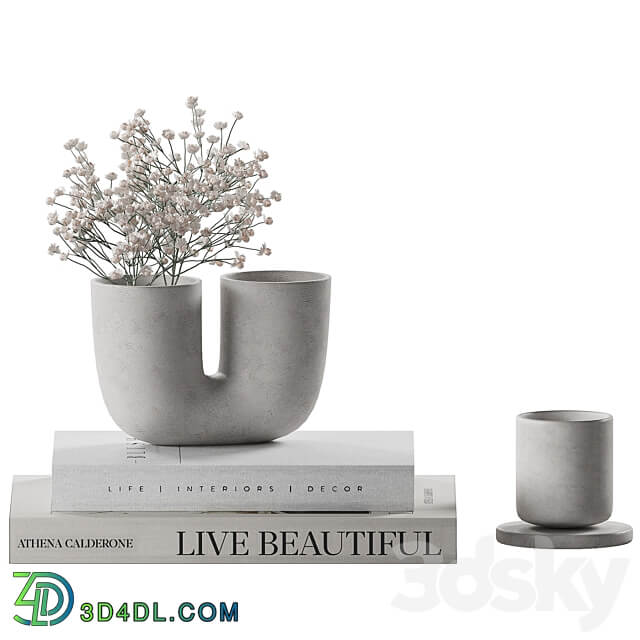 Decorative coffee table set 24 3D Models