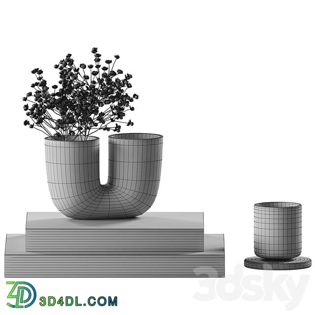 Decorative coffee table set 24 3D Models