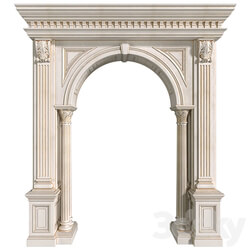 Arch in classic style.Arched interior doorway in a classic style.Traditional Interior Arched Doorway Opening 3D Models 