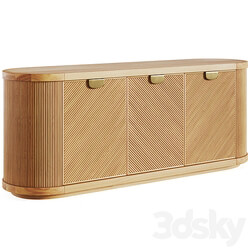 Console Arianna Raffia by West Elm Sideboard Chest of drawer 3D Models 