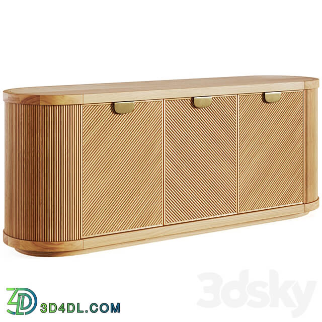 Console Arianna Raffia by West Elm Sideboard Chest of drawer 3D Models