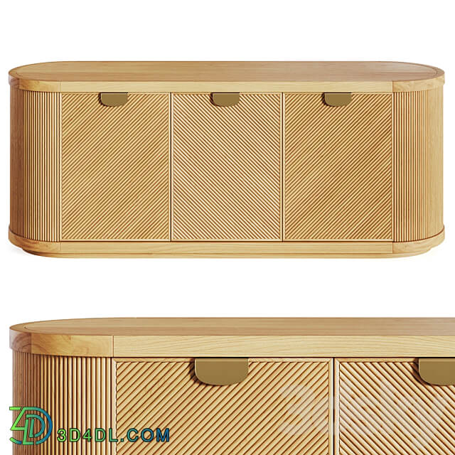 Console Arianna Raffia by West Elm Sideboard Chest of drawer 3D Models