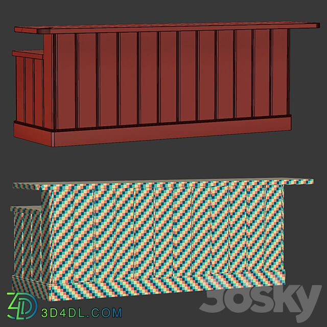 Ebbi bar counter EC11 Bar counter 3D Models